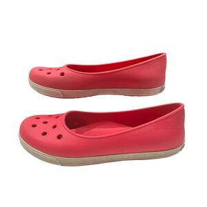 Crocs Slip On Airy Ballet Flat Comfort Shoes Pink Women’s Size 6